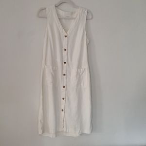 Women's M linen button-up dress
